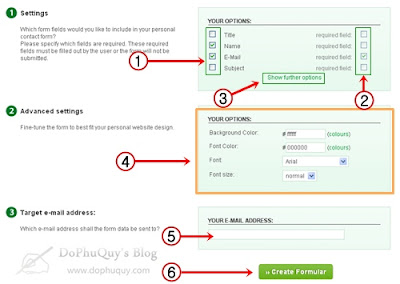 hướng dẫn tạo mẫu liên hệ cho website blog