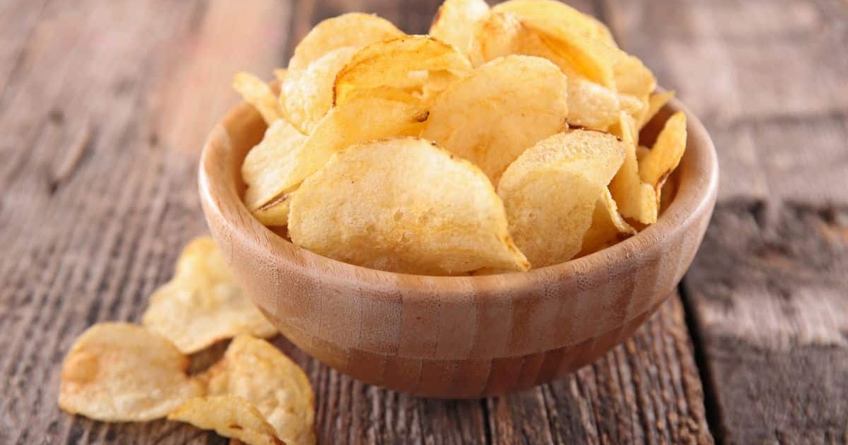 Potato Chips: A Thin Slice Of Potato That Has Been Deep-Fried, Roasted, Or Air-Fried Until Crunchy