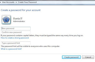 Cara Mudah Membuat Password Pada Komputer
