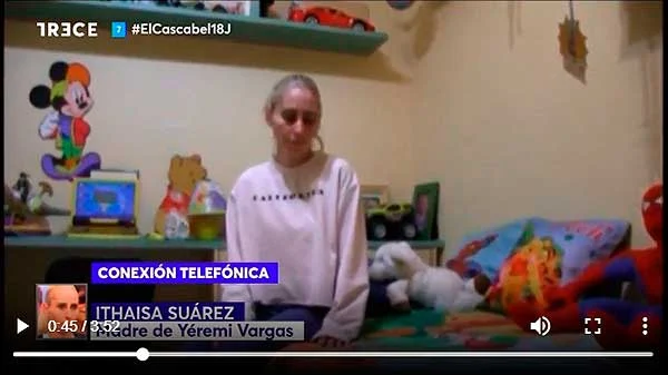Vídeo de Ithaisa Suarez, dando por fallecido a  su hijo Yéremi Vargas