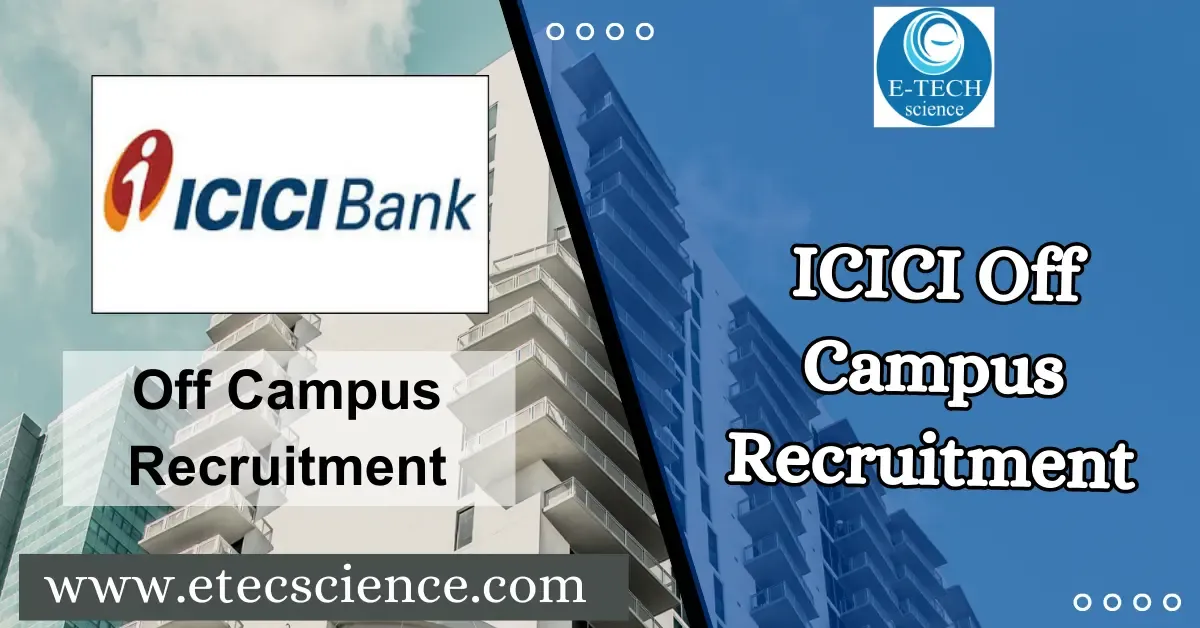 ICICI Prudential Life Insurance Off Campus job requirement