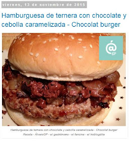 Recetas TOP10 de El Gastrónomo en noviembre 2015 - Receta de hamburguesa con chocolate y cebolla caramelizada - Álvaro García - ÁlvaroGP - el gastrónomo - el troblogdita