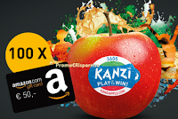 Logo Kanzi Apple: gioca e vinci 100 buoni Amazon e 1 Fiat 500