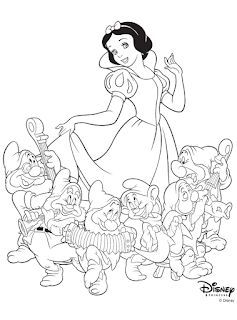 Desenhos da Branca de Neve para Colorir e Imprimir