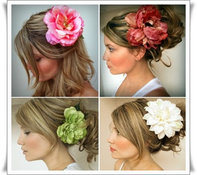 Bridal hairstyles with real flowers‏