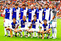 ATHLETIC CLUB DE BILBAO - Bilbao, España - Temporada 2010-11 - Aurtenetxe, San José, Iturraspe, Toquero, Gabilondo, Amorebieta y Gorka Iraizoz; Gurpegui, Ion Vélez, Susaeta e Iraola - R. C. LENS 0, ATHLETIC CLUB DE BILBAO 2 (Aurtenetxe y Susaeta) - 31/07/2010 - Partido amistoso - Lens (Francia), estadio Félix Bollaert