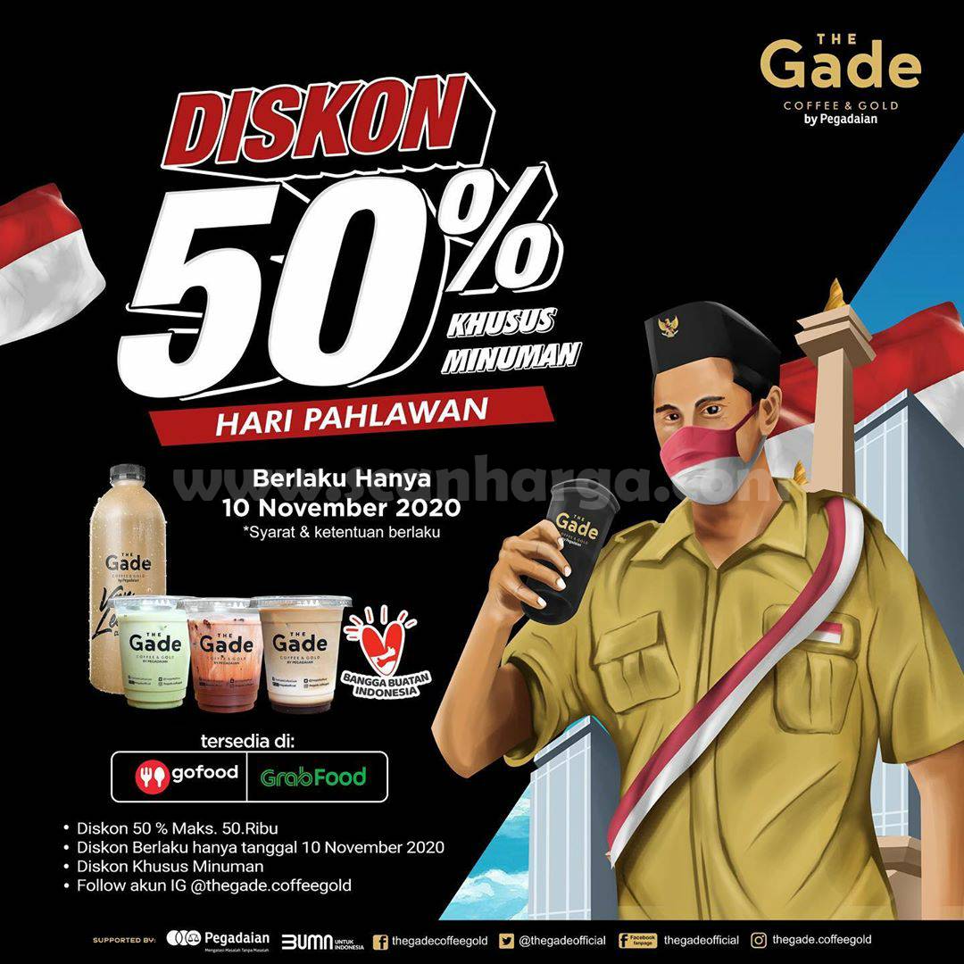 The Gade Coffee Promo Diskon 50% Khusus Minuman di Hari Pahlawan