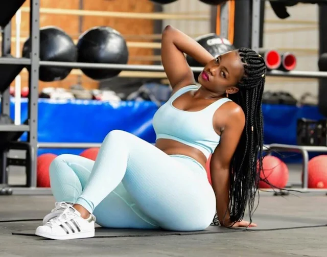 Corazon Kwamboka says Frankie, the gym instructor is the father of the unborn child, photos