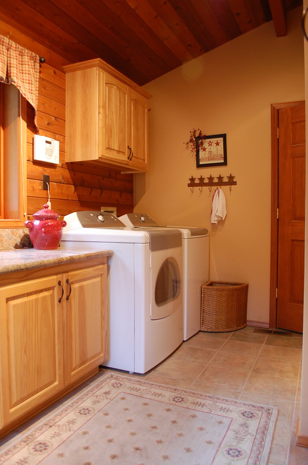 bathroom color palette Moving on, in a clockwise direction, toward the washer and dryer