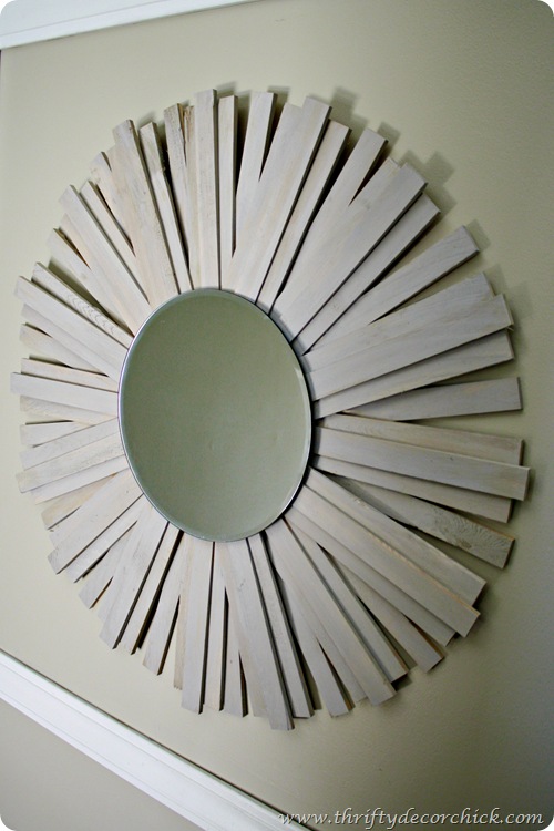 DIY sunburst mirror Ballard knock off