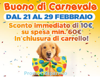 Logo Isola dei Tesori ''Buono di Carnevale'': come ricevere subito un buono sconto da 10 euro