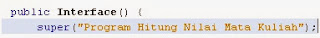  Interface pada program perhitungan nilai mata kuliah