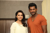 Vishal and Sri Divya at Rayudu Movie Press Meet