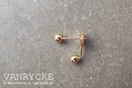 Eshop Vanrycke : boucles Little L en or rose