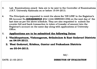 jntu kakinada notification 2013 for mtech, mpharmacy