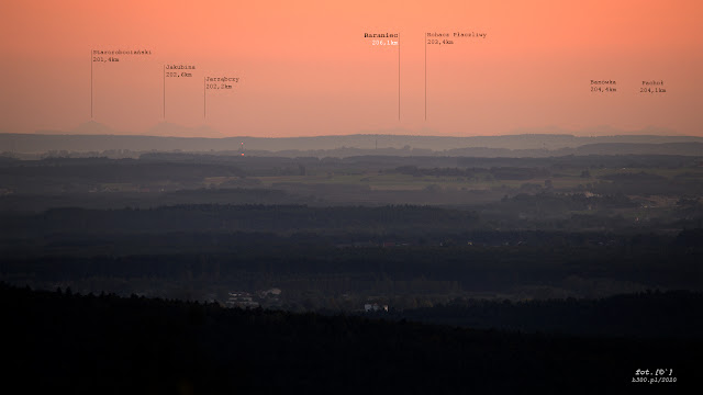 Tatry Zachodnie z g. Klonówka - najdalsza część - najdalej Baraniec  206,1 km