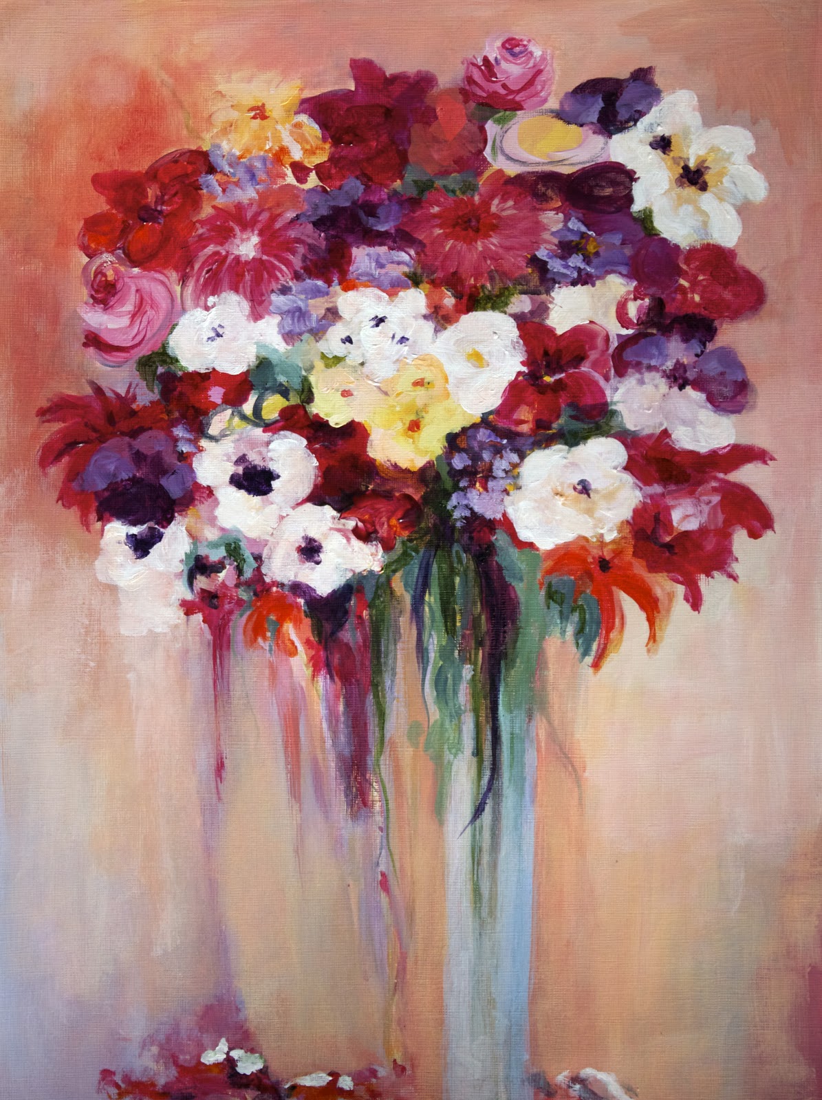Niki Arden Painting In NYC: Sunshine Flowers