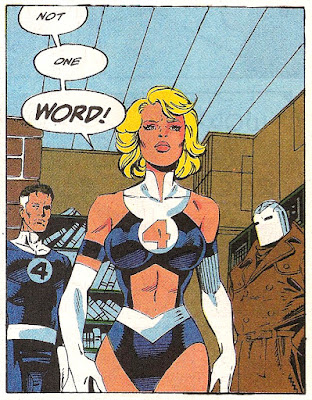 Invisible Woman 90's Costume Invisible cleavage Paul Ryan