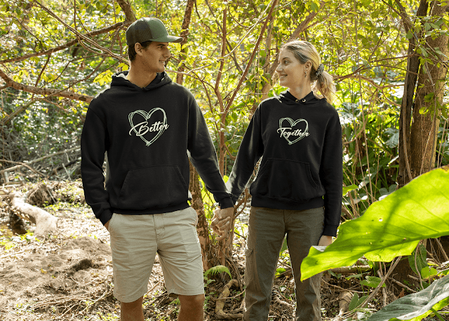 better together couple hoodie