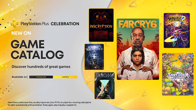 playstation plus deus ex mankind divided far cry 6 inscryption killing floor 2 rogue legacy 2 soulstice tacoma teenage mutant ninja turtles: shredder's revenge ps4 ps5 sony interactive entertainment ps1