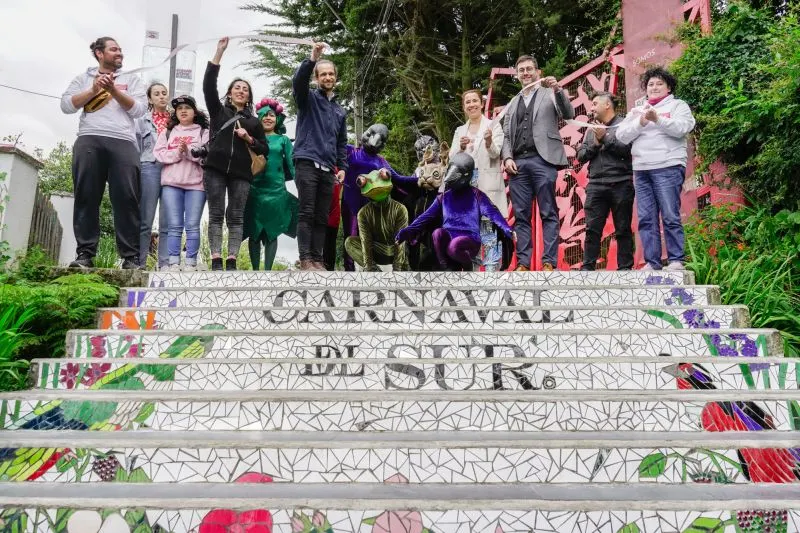 Inauguraron reposición de mosaicos en escalera Ricke de Puerto Varas