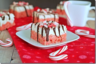 peppermint cheesecake Rice krispie treats