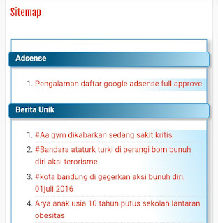 Cara Membuat Sitemap atau Daftar Isi untuk Blog