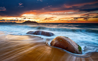 Atardecer en la playa - Recuerdos del ocaso