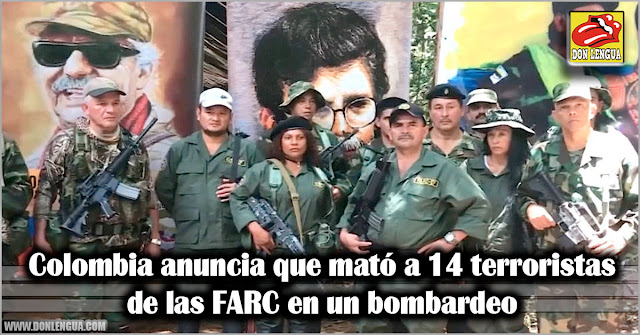 Colombia anuncia que mató a 14 terroristas de las FARC en un bombardeo