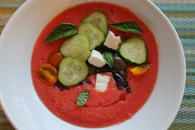 Greek Salad as Tomato Soup