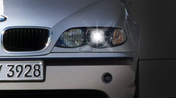 BMW E46 3 Series Xenon Headlights On