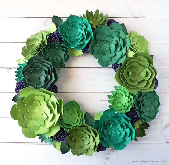 Paper Succulent Wreath