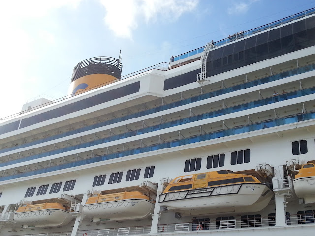 Cruise ship Costa Favolosa in Bergen, Norway; Fjords cruise; Ships in Bergen