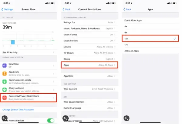 تقييد YouTube على iPhone باستخدام Screen Time