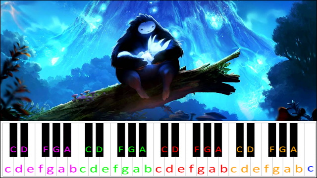 Restoring the Light, Facing the Dark (Ori and the Blind Forest) Piano / Keyboard Easy Letter Notes for Beginners