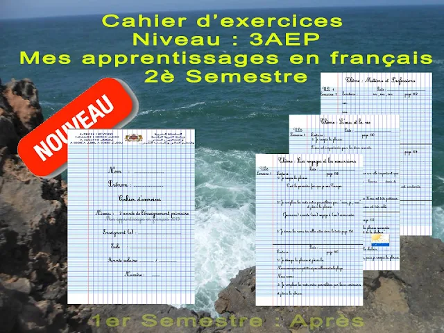 cahier d'exercices mes apprentissage en français 3ap - 2 éme semestre 