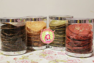 Resep Almond Crispy Coklat Original Greentea dan Red Velvet