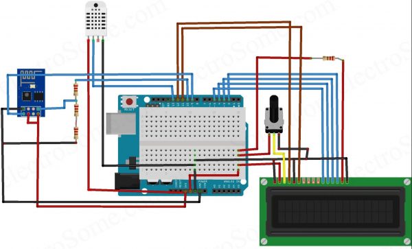 IoT-Data-Logger-using-Arduino-and-ESP8266-Circuit-Diagram-600x363