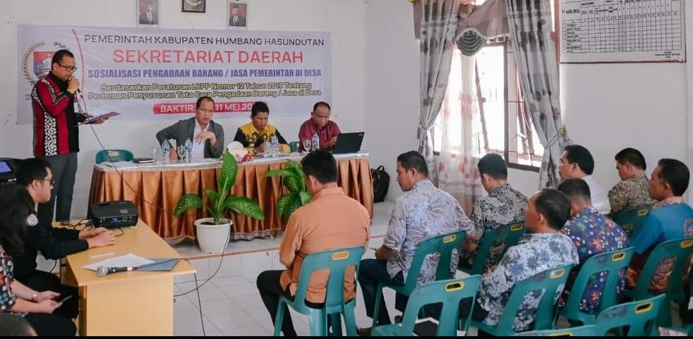 Bupati Humbahas Sosialisasi Pengadaan Barang dan Jasa di Desa se-Kecamatan Baktiraja