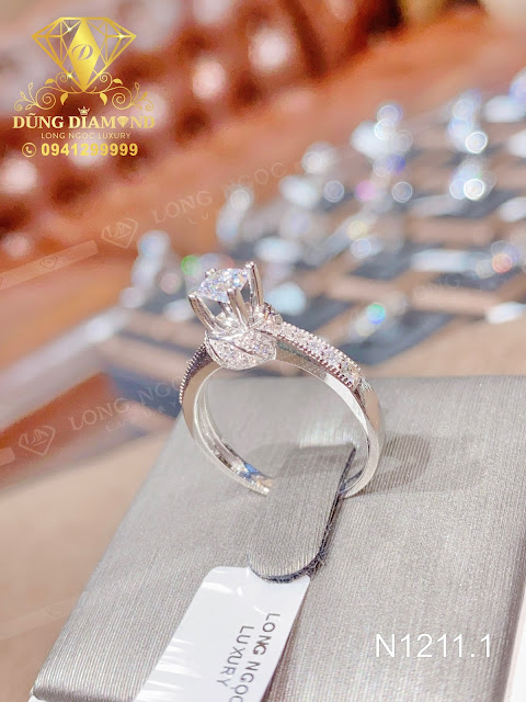 Nhẫn Nữ Kim Cương Thiết Kế Hiện Đại N1211.1 