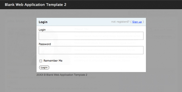 Blank Web Application 2 - Single Column, Fixed Layout - ThemeForest Item for Sale