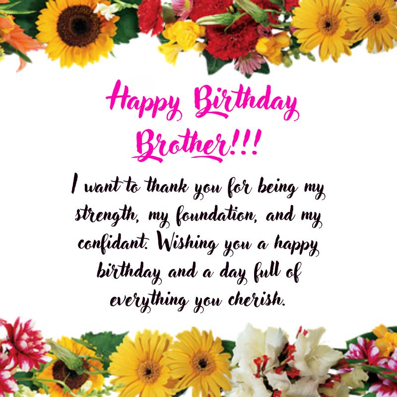 Happy Birthday Brother Images with Quotes