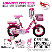 Sepeda Kota Anak Element Sanrio Characters 1.0 12" 16" 18" 20" CTB Hi-Ten Steel Low-Step Frame Kids City Bike Hello Kitty Kuromi My Melody