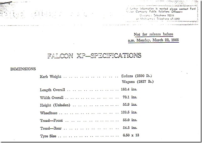 Ford XP Specifications (01)