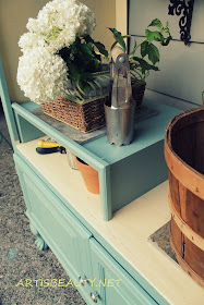 OLD FREE TV ARMOIRE TURNED OUTDOOR FARMHOUSE STYLE POTTING SHED