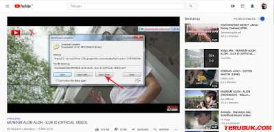 proses download video youtube dengan idm selesai