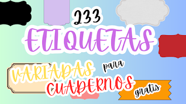 233 ETIQUETAS PARA CUADERNOS VARIADAS IMPRIMIBRES- GRATIS -