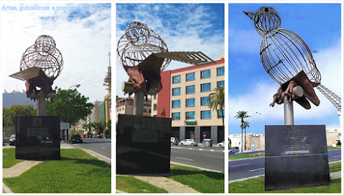 Sem guia; Europa; Espanha; Plaza de la Constitución; Pájaro Jaula; Luiz Quintero;