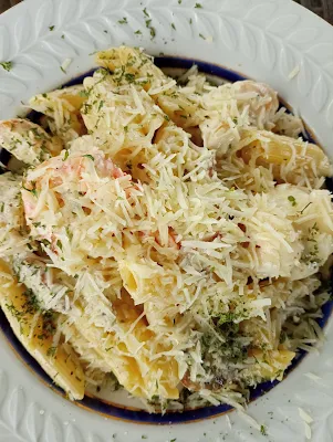 " Alfredo Chicken Pasta from Rooftop by Ramada Princess hotel& casino Paramaribo"