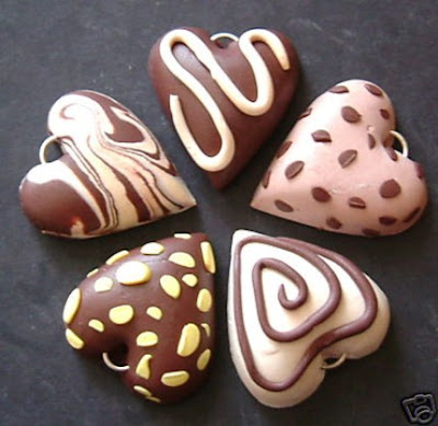 polymer clay chocolate charms